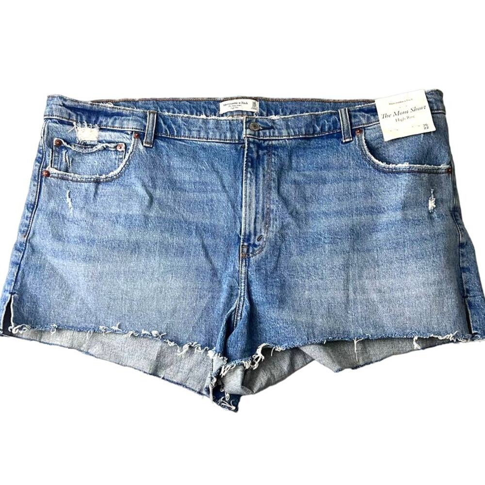 Abercrombie & Fitch The Mom Short High Rise Shorts Size 22 Beachy Vacation